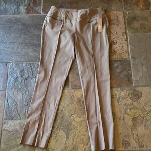 Chico's Tan Skinny Pants with Zipper Detail